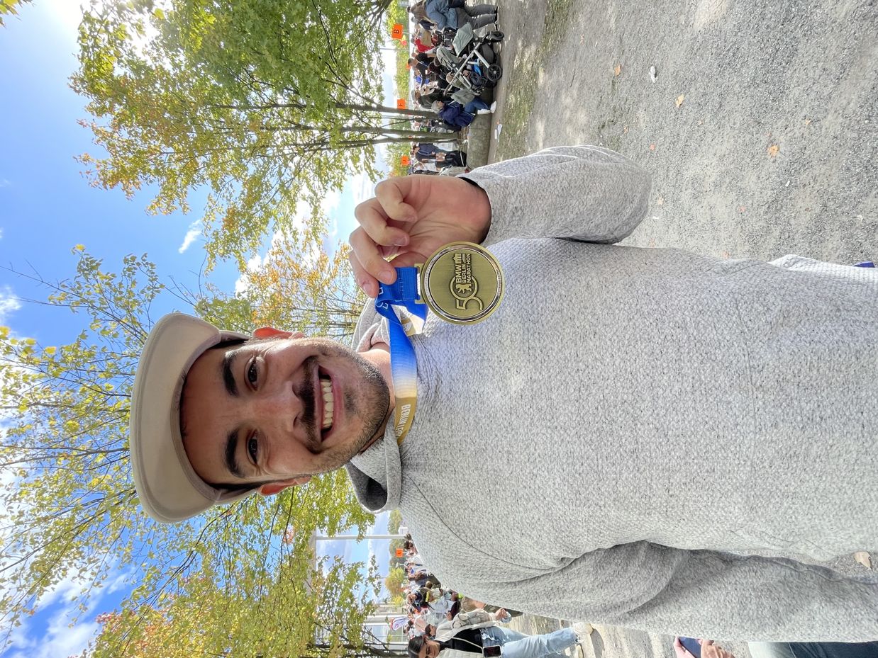 Martin at the Boston Marathon